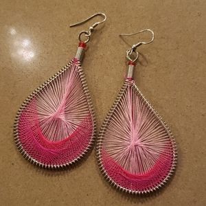 Jamaican style thread earrings